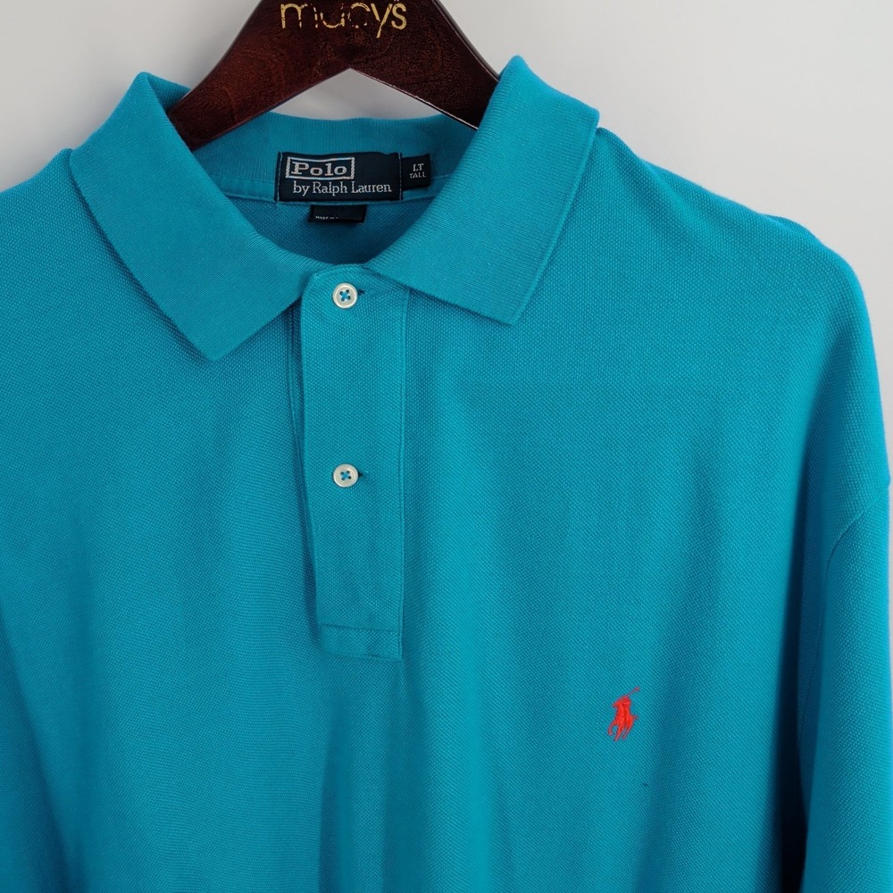 Polo By Ralph‎ Lauren Short Sleeve Classic Pullover Polo Shirt Teal Blue Size LT